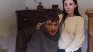 Emma Evans is reluctant while cucking her lover with me
