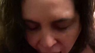 Chubby American Mature Sucking Toy And Playing Solo