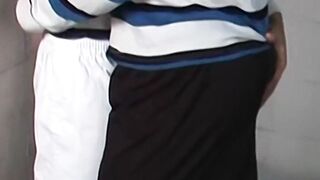 Hot Luciano Belho shares his uncut cock with teammate Augusto Cold