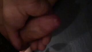 Sultry TS Nikki Vicious watches as hunky stud swallows every inch of her cock