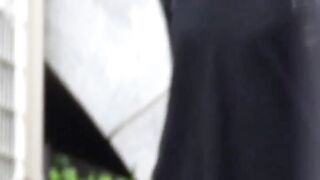One of these girls actually saw that some perv was recording while she was peeing out