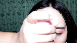 Big boobs Asian ladyboy gives perfect POV blowjob and gets anal