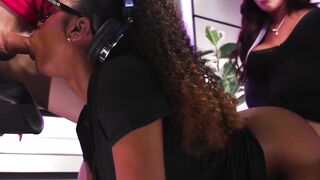 BREAKING NEWS! Big cock shemale anchors fucked hot ebony big ass producer
