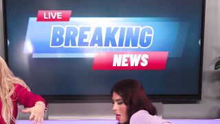 BREAKING NEWS! Big cock shemale anchors fucked hot ebony big ass producer