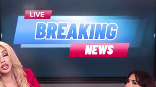 BREAKING NEWS! Big cock shemale anchors fucked hot ebony big ass producer