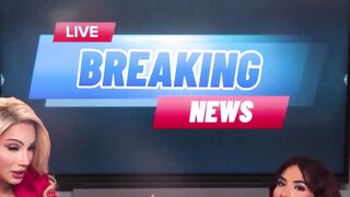 BREAKING NEWS! Big cock shemale anchors fucked hot ebony big ass producer