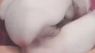 Hairy pussy girl makes me cum on webcam.