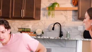 Lesbian teen GFs want to try cum swapping and needed her stepbro