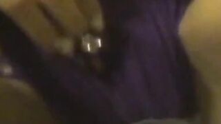 Hairy pussy cutie's kinky solo pussy play for a voyeur