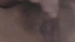 Hairy pussy cutie's kinky solo pussy play for a voyeur