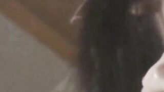 Hairy pussy cutie's kinky solo pussy play for a voyeur
