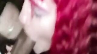 Interracial Blowjob in the Great Outdoors