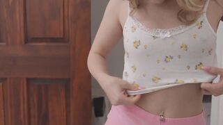 Gorgeous teen stepsister takes over stepbros room with rough sex