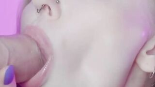 Sensual blowjob with spunk in throat by super-hot biotch Dolly Rud - warm hard-core
