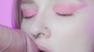 Sensual blowjob with spunk in throat by super-hot biotch Dolly Rud - warm hard-core