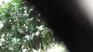 Voyeur films these Asian women making a puddle in the public park
