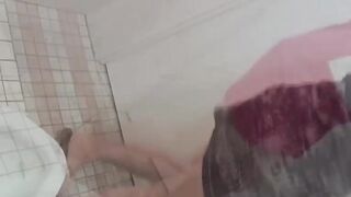 Pervy video of young Japanese girls peeing in a public toilet