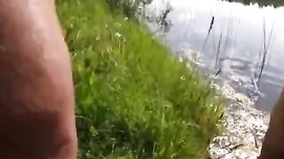 Russian Amateur Couple Has Outdoor Sex
