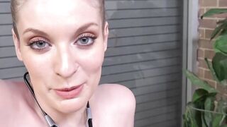 Naughty nurse Ela Darling takes sperm donations directly on her face