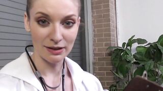 Naughty nurse Ela Darling takes sperm donations directly on her face