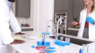 MILF scientist collects semen from my BBC giant for reseach purposes