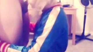 Harley Quinn Crossdresser Blowjob and Swallow