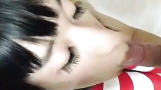 Asian Crossdresser Gives Wet Blowjob 2