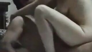 Young Big-Titted Blonde Amateur Babe with Older Man