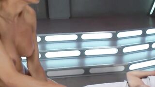 Shemale in relentless fuck and cum