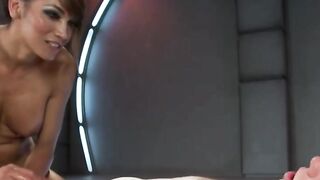 Shemale in relentless fuck and cum