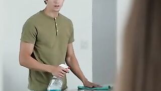 Lexi Luna returns from her tennis practice to find her daughter's bf Parker Ambrose inside