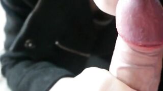 Redhead teen vampire cosplayer gets a surprise in her throat.