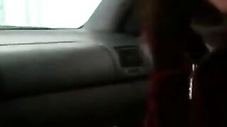 Russian Amateur Gives Blowjob in a Car During Lunch Break 2