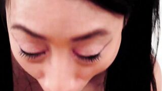 Petite asian trying out an american cock