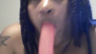 BBW Solo Female Plays with Dildo - Nasty Deep Throat 2