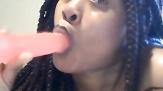 BBW Solo Female Plays with Dildo - Nasty Deep Throat 2