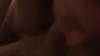 Amateur Couple's Cum-Covered Tits Threesome