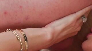 Big tits tgirl Aubrey Kate rims guy and is anal reamed hard