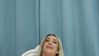 I snuggle up with my big tits stepsister and touch her pussy