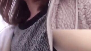 Hidden cam watches a pretty Asian lady piss in a corner