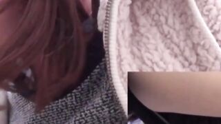 Hidden cam watches a pretty Asian lady piss in a corner