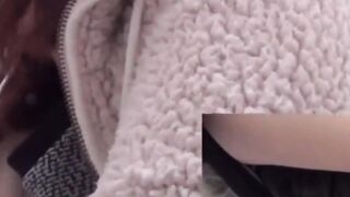 Hidden cam watches a pretty Asian lady piss in a corner