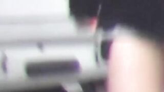 Hidden cam watches a pretty Asian lady piss in a corner