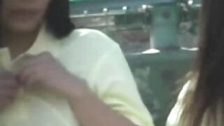 Voyeur films two tennis babes dressing after a sweaty match