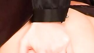 Elegant mature plays with toy