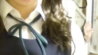 Japanese girl grinds pussy frantically on a kitchen chair