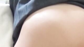 Pretty Japanese musician pokes pussy with a thick marker