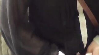 Japanese lady soaks panties after public piss release