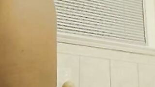 Big-Titted Blonde Rides Dildo On Cam