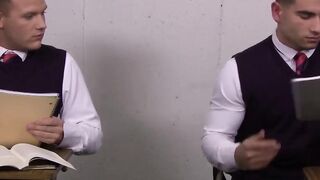 Sexy ass Brandon and Vadim get naughty after school is over